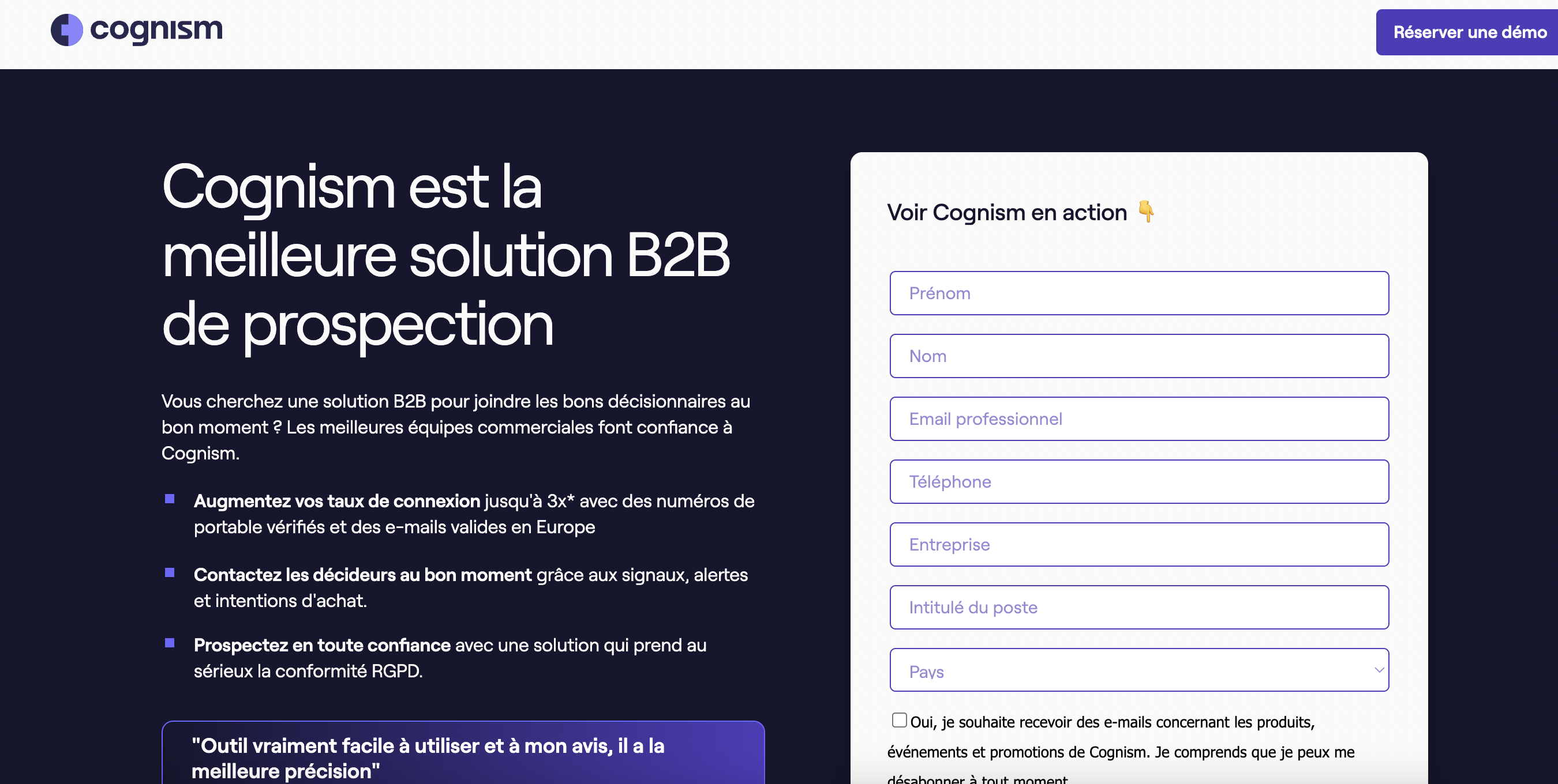 Alternatives à Cognism : avis et comparatif