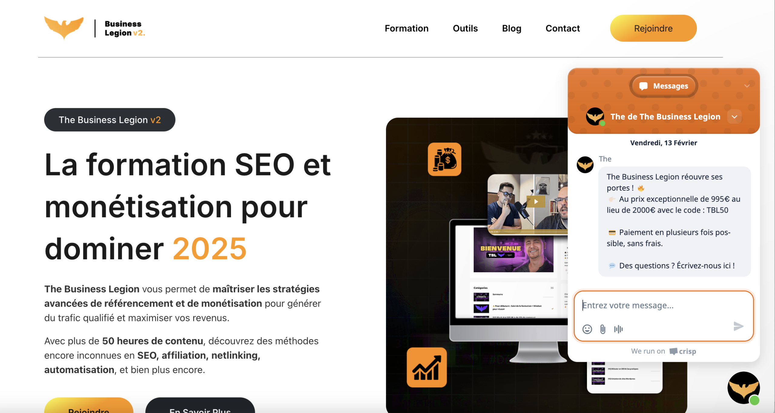 Acheter formation The Business Legion : avis, contenu et code promo -25 %